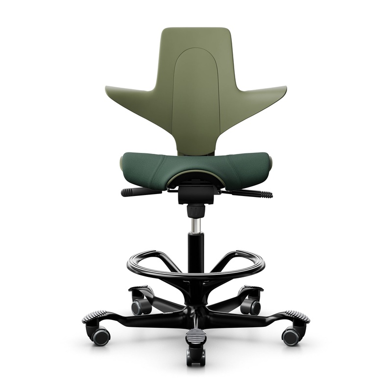Image of Counter stool HAG Capisco Puls 8020, Green/Black, New, Bar stool - Practical & comfortable