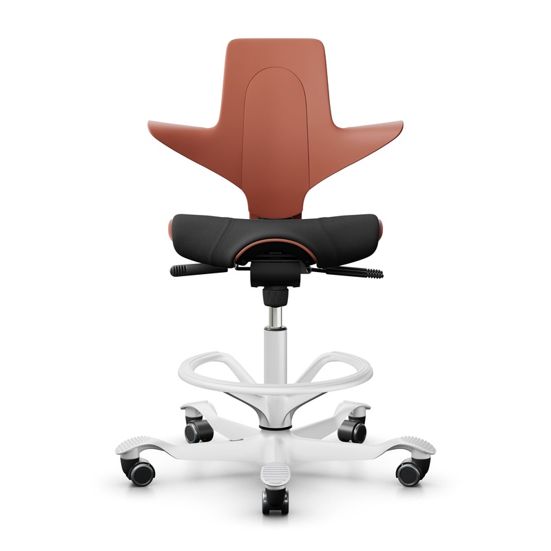 Image of Counter stool HAG Capisco Puls 8020, Pink-black/White, New, Bar stool - Practical & comfortable