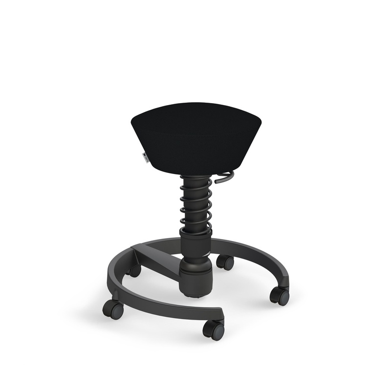 Image of Aeris Swopper office stool Black/Black, Dynamic sitting - ideal for healthy sitting