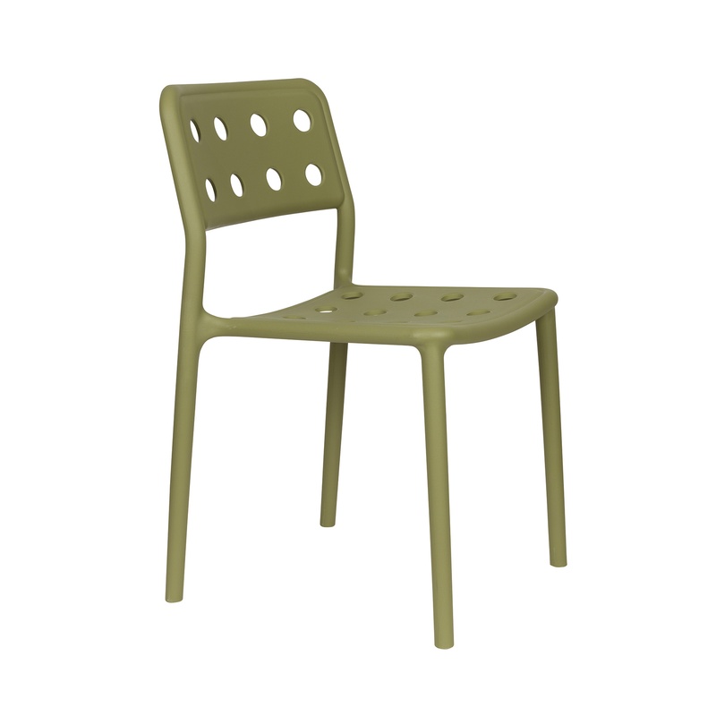 Image of Serra garden chair - set of 4, Green, New - Modern & weatherproof