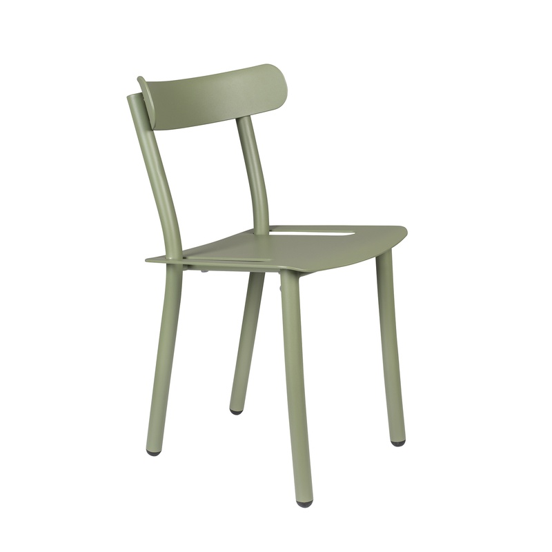 Image of Outdoor chair Zuiver Friday, Green without armrests, New - Modern & weatherproof