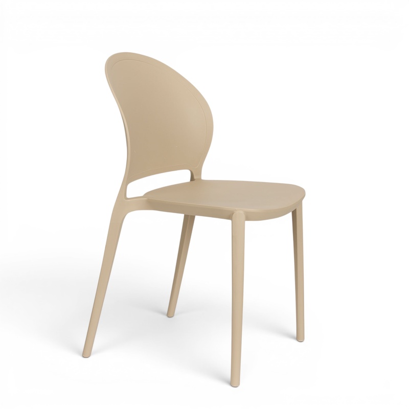 Image of White Label Living Sjoerd garden chair - set of 4 Beige, New - Perfect for comfortable sitting