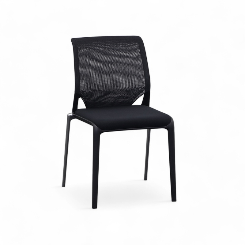 Image of Vitra Meda Slim conference chair Black without armrests, Good - Perfect for office and reception