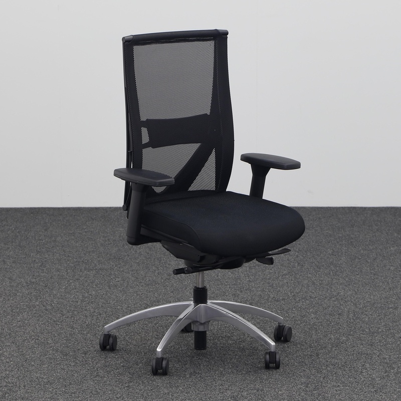 Image of König Neurath Okay office swivel chair with 2D armrests, Black, Normal used, Ergonomic chair - ideal for flexible working