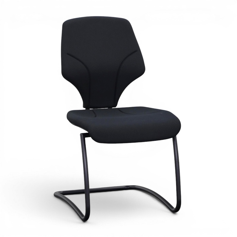 Image of Giroflex 64-3003 cantilever chair Black without armrests, Free swinging, New - Perfect for visitors and guests