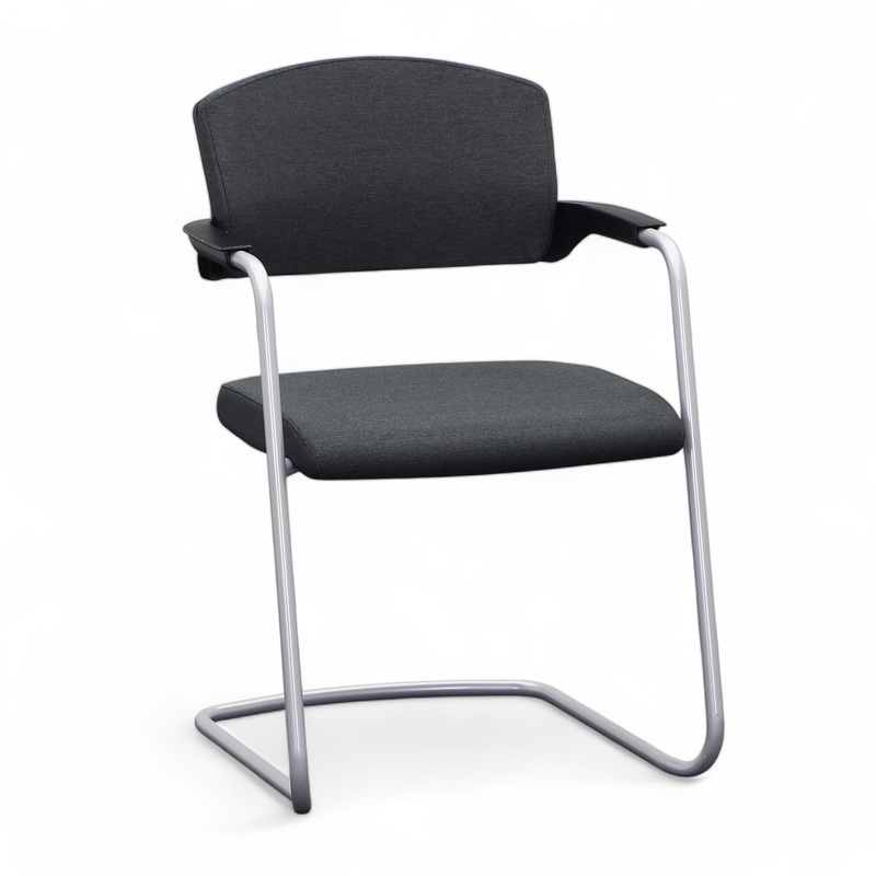 Image of Sitag EL100 cantilever conference chair Anthracite with fixed armrests, Free swinging, New - Perfect for visitors and guests