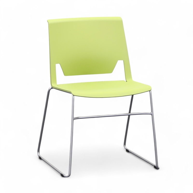 Image of Haworth Comforto Very skid-base chairs Green without armrests, New - Comfortable seating