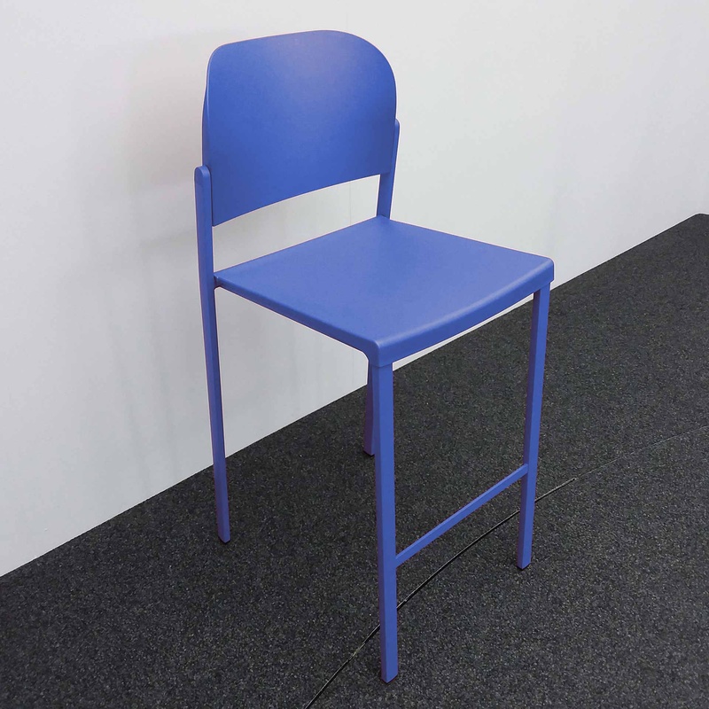 Image of High chairs IBEBI Recycled Bio, Blue without armrests, New, Counter stool - Practical & comfortable