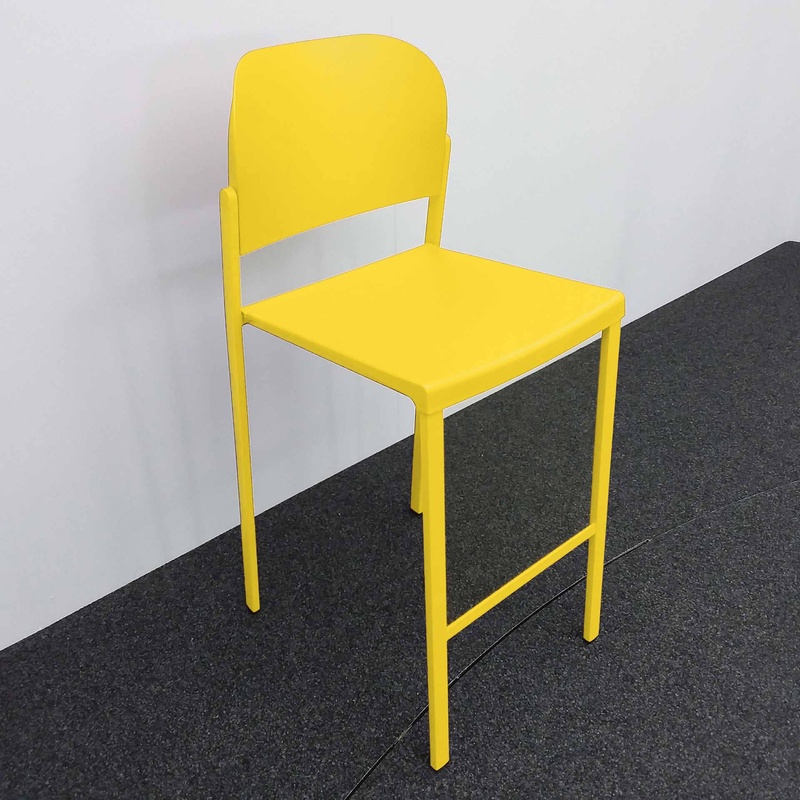 Image of High chairs IBEBI Recycled Bio, Yellow without armrests, New, Counter stool - Practical & comfortable