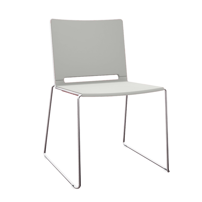 Image of Skid-base chairs IBEBI Multi Gray without armrests, New - Comfortable seating