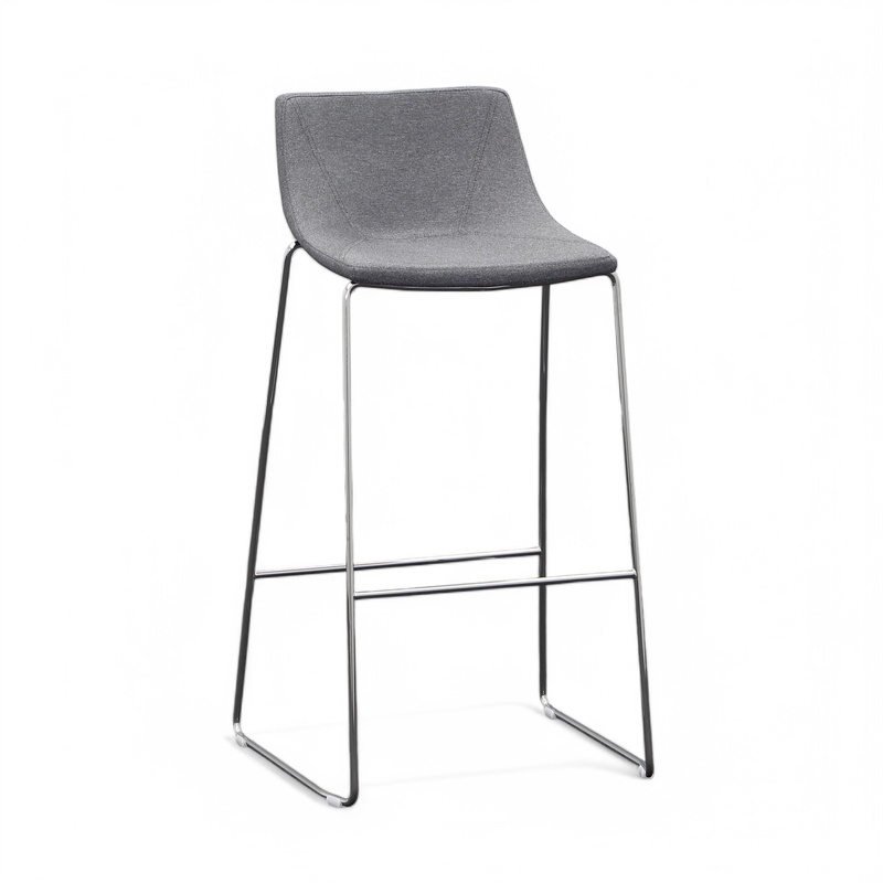 Image of Bar stool Milani Ellipse, Gray without armrests, New, Counter stool - Practical & comfortable