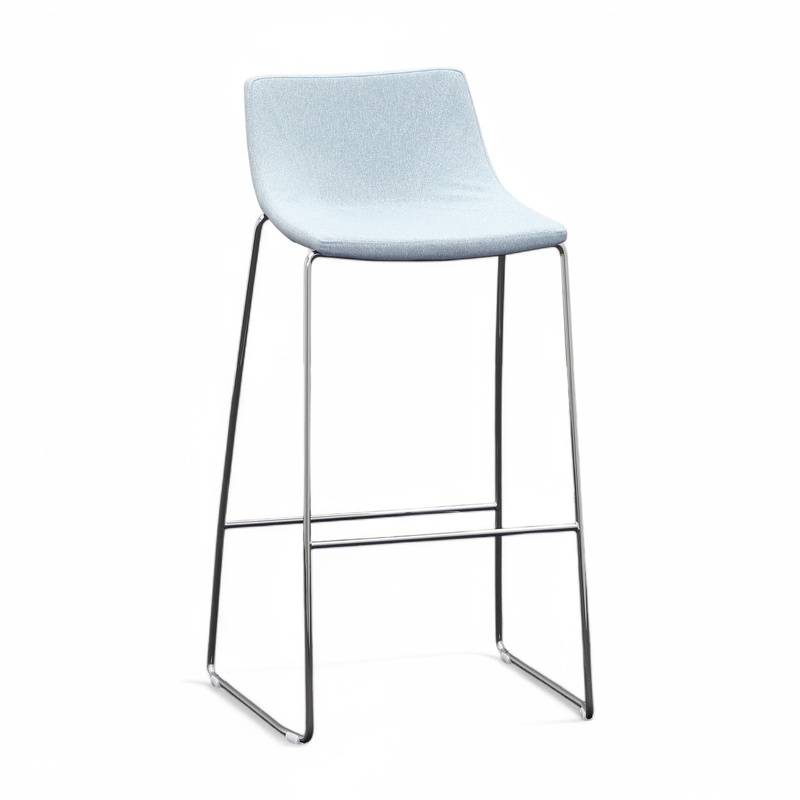 Image of Bar stool Milani Ellipse, Blue without armrests, New, Counter stool - Practical & comfortable