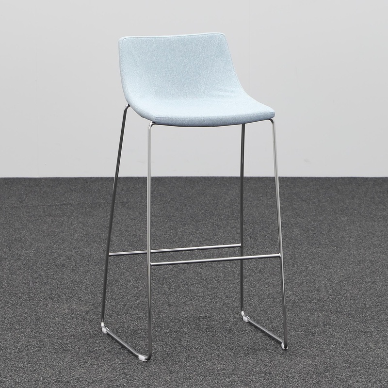 Image of Bar stool Milani Ellipse, Blue without armrests, Very good, Counter stool - Practical & comfortable