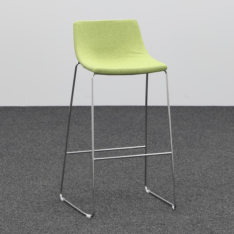 Image of Bar stool Milani Ellipse, Green without armrests, Very good, Counter stool - Practical & comfortable