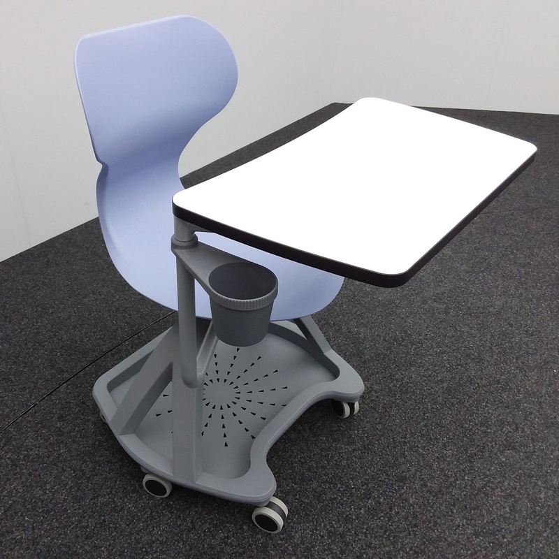 Image of Student chair with table IBEBI Mia Blue without armrests, New - Robust & stylish