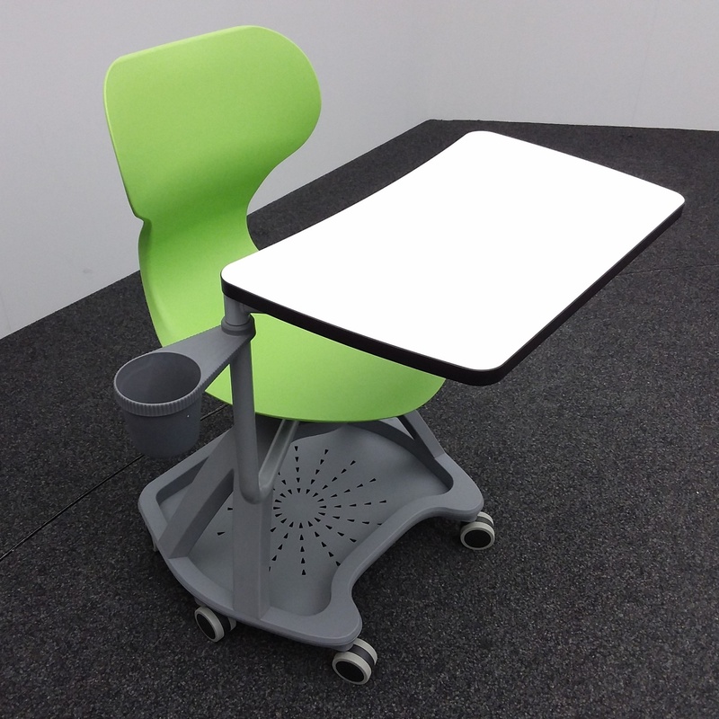 Image of Student chair with table IBEBI Mia Green without armrests, New - Robust & stylish