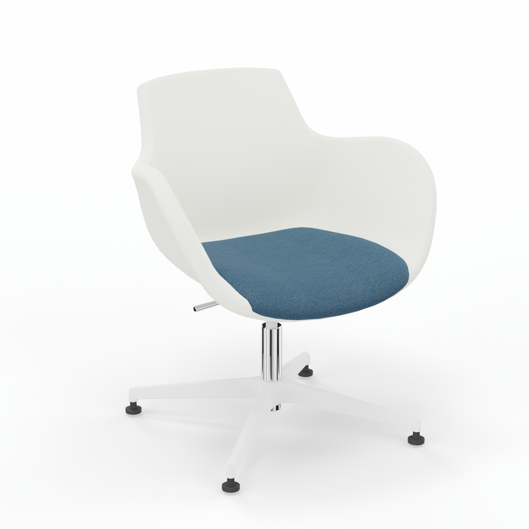 Image of Conference chairs Kusch+CO by Nowy Styl Lupino with fixed armrests, White, Very good - Ergonomic & height-adjustable