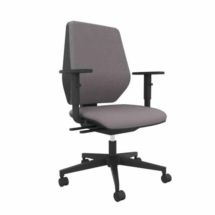 Image of LAS CAST office swivel chair with 1D armrests, Gray, Very good, Ergonomic chair - ideal for flexible working