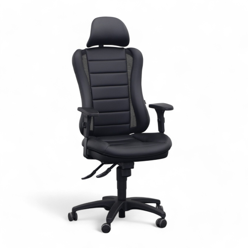 Image of Topstar Head Point RS office chair with 1D armrests, Black, Good, Ergonomic chair - ideal for flexible working