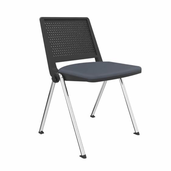 Image of 4-leg chairs LAS F01 Anthracite without armrests, New - Perfect for office and reception