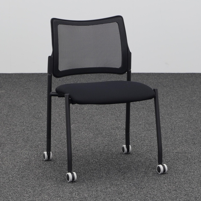 Image of 4-leg chairs Milani Maia Black without armrests, New - Perfect for office and reception