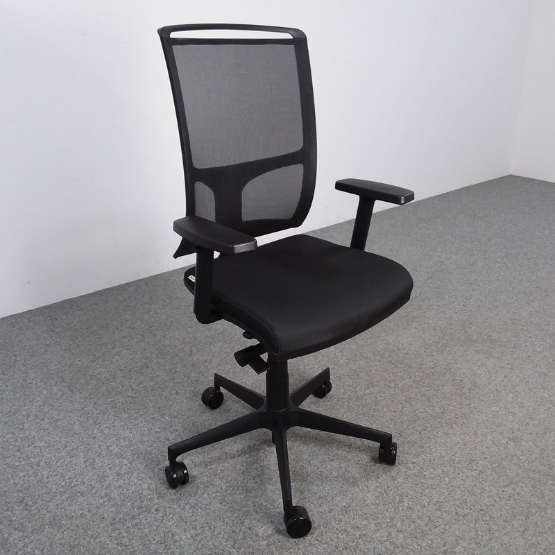 Image of Milani Zed office swivel chair with 1D armrests, Black, New, Ergonomic chair - ideal for flexible working