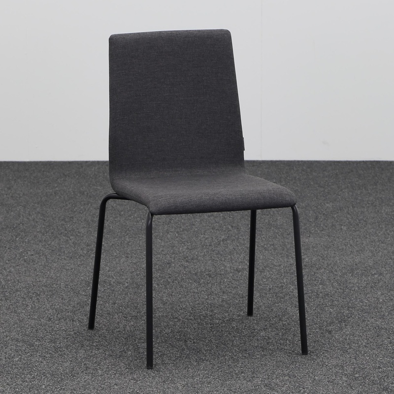 Image of 4-leg chairs Narbutas Moon Anthracite without armrests, New - Perfect for office and reception