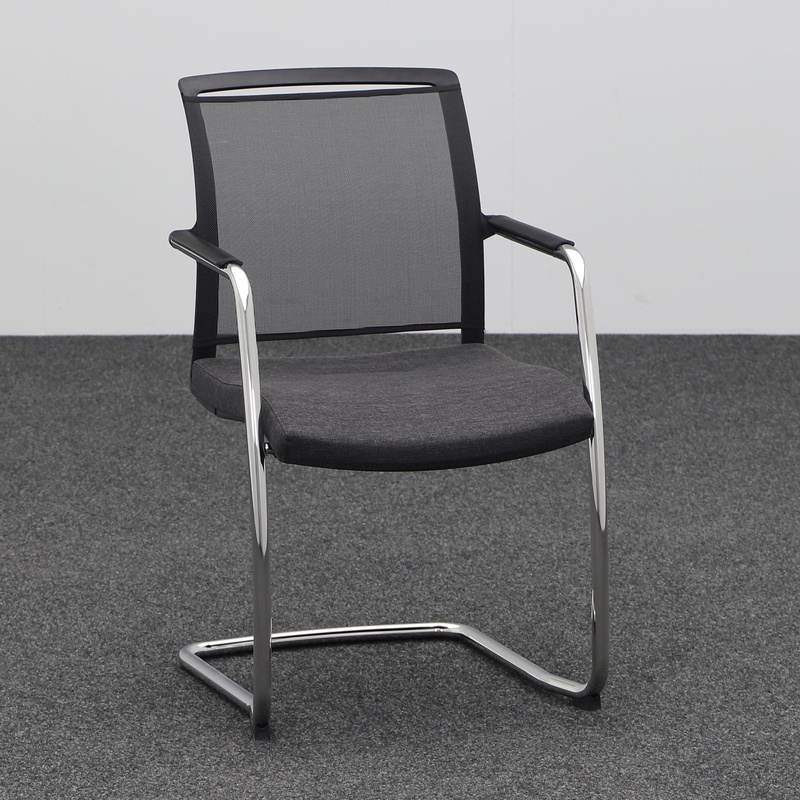 Image of Cantilever Narbutas Diva Anthracite with ring armrests, Free swinging, New - Perfect for visitors and guests