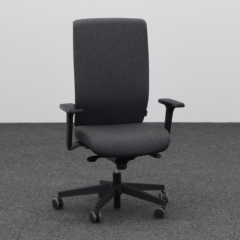 Image of Narbutas Aura office swivel chair with 1D armrests, Anthracite, New, Ergonomic chair - ideal for flexible working