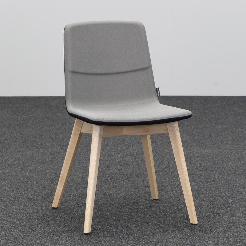 Image of 4-leg chairs Narbutas Twist&Sit Gray without armrests, Very good - Perfect for office and reception