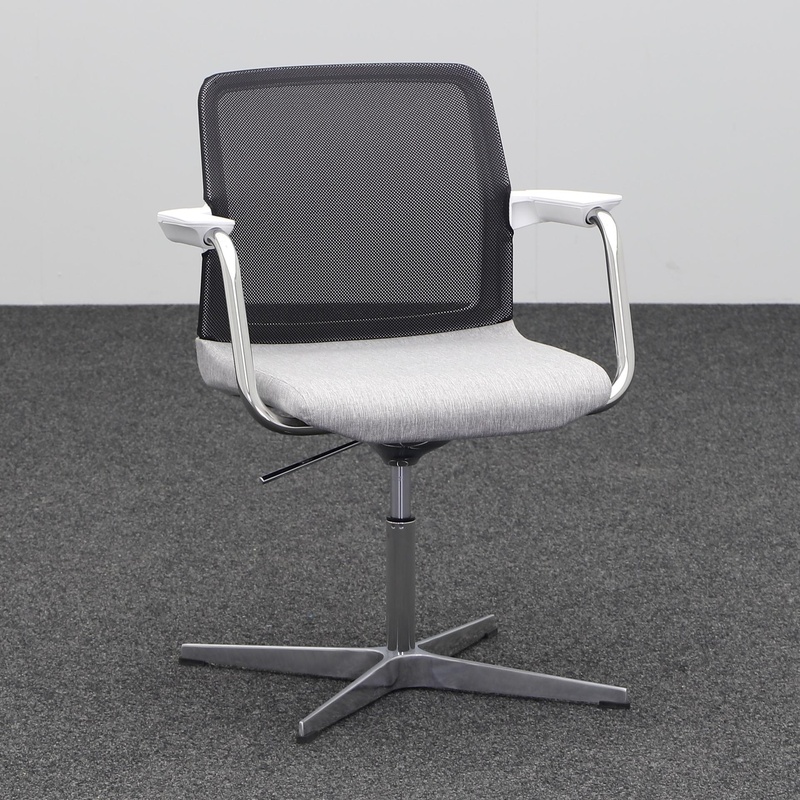 Image of Narbutas Wind conference chairs Gray with fixed armrests, New - Perfect for office and reception