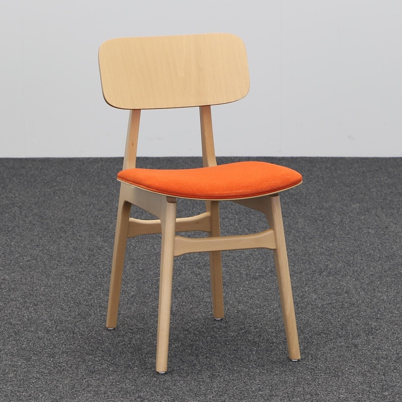 Image of 4-legged chair Sedex We Orange without armrests, New - Perfect for office and reception