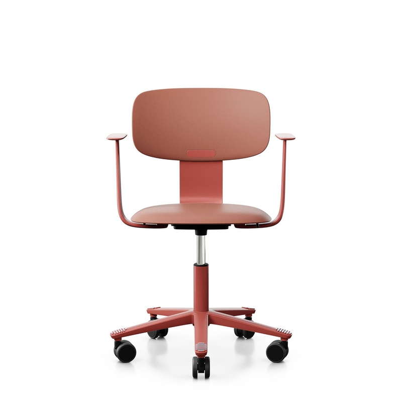 Image of HAG Tion 2100 task chair with fixed armrests, Pink, New, Ergonomic chair - ideal for flexible working