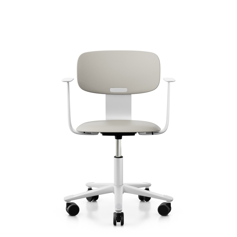 Image of HAG Tion 2100 task chair with fixed armrests, White, New, Ergonomic chair - ideal for flexible working