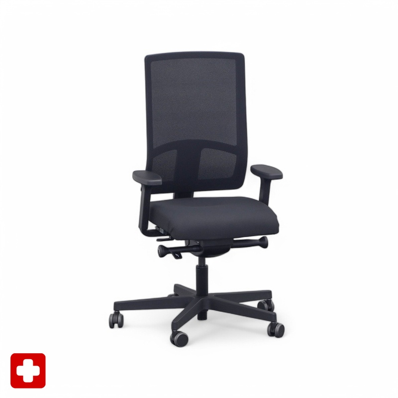 Image of Office chair Sitag SitagX-Line mesh with 2D armrests, Black, New, Ergonomic chair - ideal for flexible working