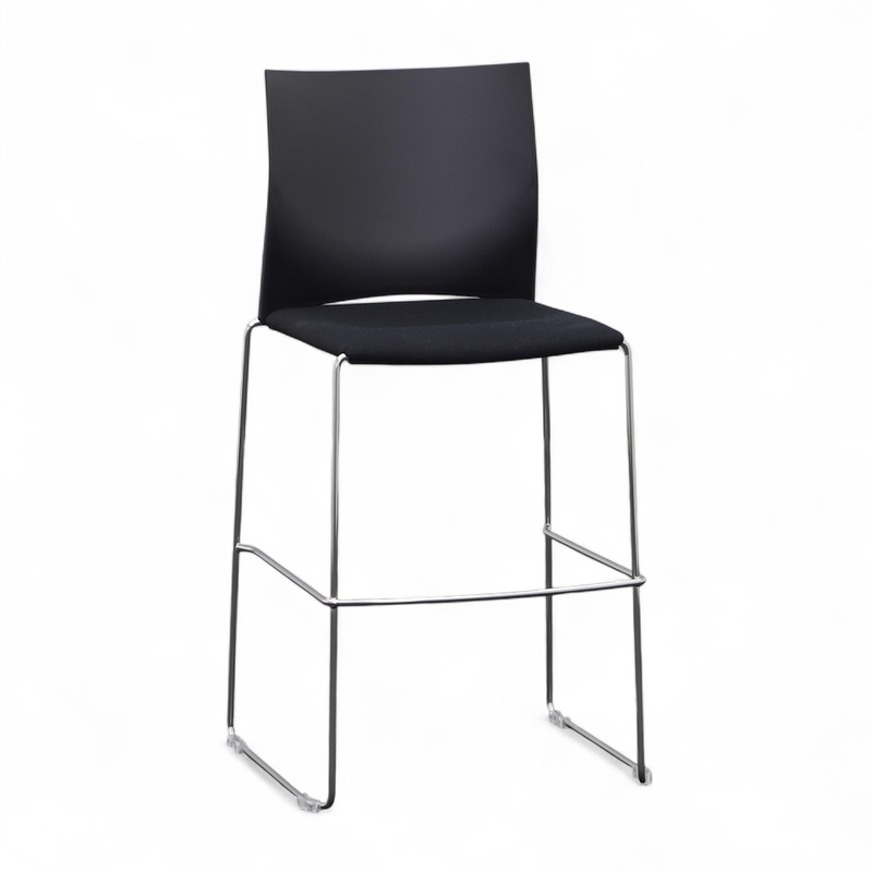 Image of Milani Wendy bar stool black, Black without armrests, New, Counter stool - Practical & comfortable