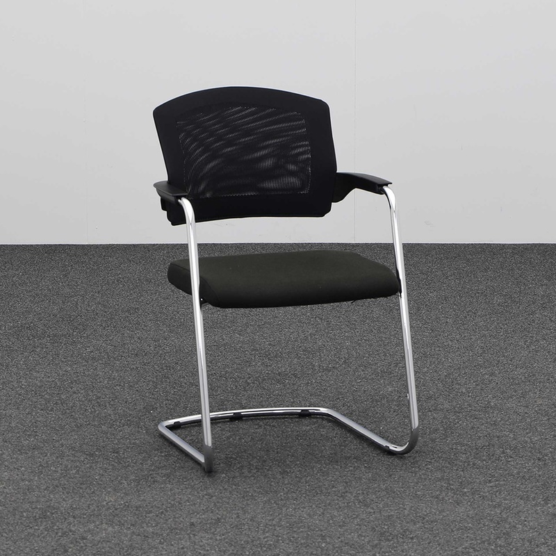 Image of Cantilever Sitag EL100 Black with fixed armrests, Free swinging, Very good - Perfect for visitors and guests