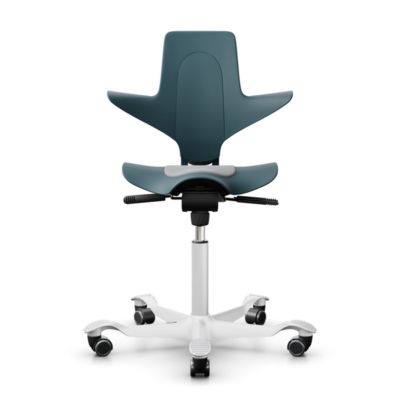 Image of Office swivel chairs HAG CAPISCO Puls 8010 without armrests, Petrol, Good, Ergonomic chair - ideal for flexible working