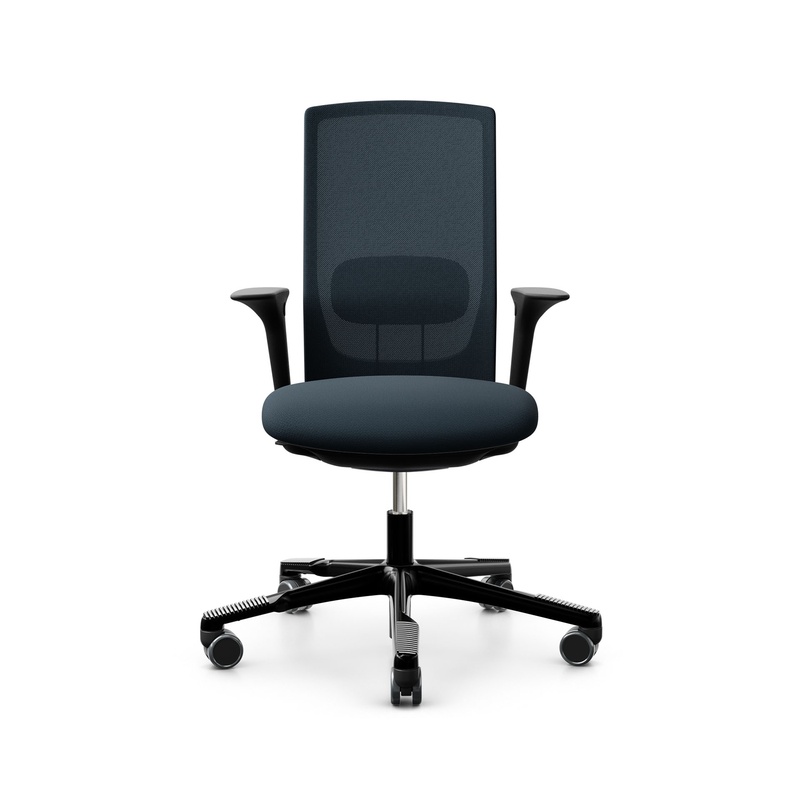 Image of HAG Futu Mesh 1100-S office swivel chair with 2D armrests, Dark blue, New, Ergonomic chair - ideal for flexible working