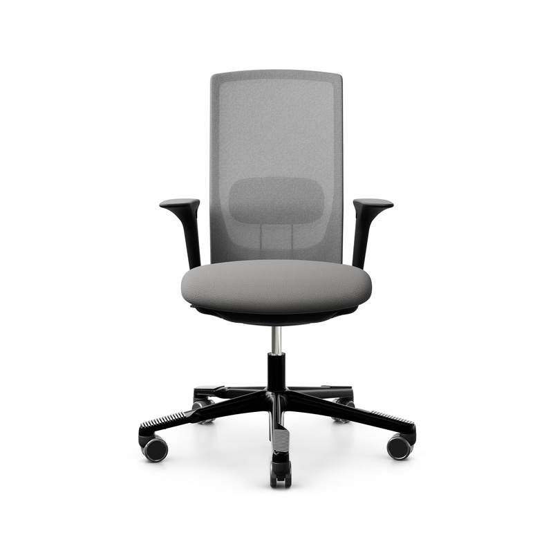 Image of HAG Futu Mesh 1100-S office swivel chair with 2D armrests, Gray, New, Ergonomic chair - ideal for flexible working