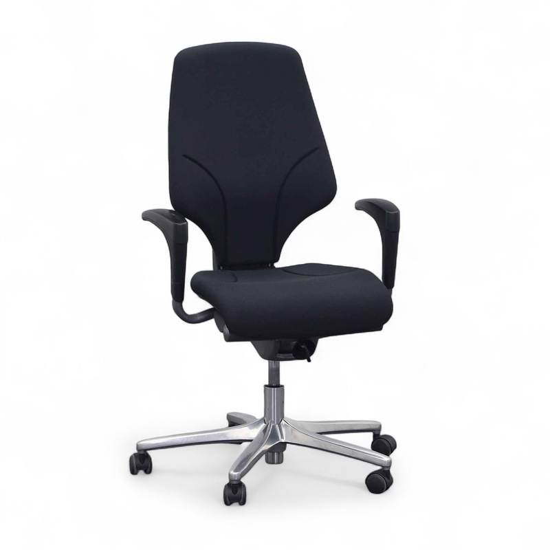 Image of Office swivel chairs Giroflex 64 with 1D armrests, Black, Normal used, Ergonomic chair - ideal for flexible working