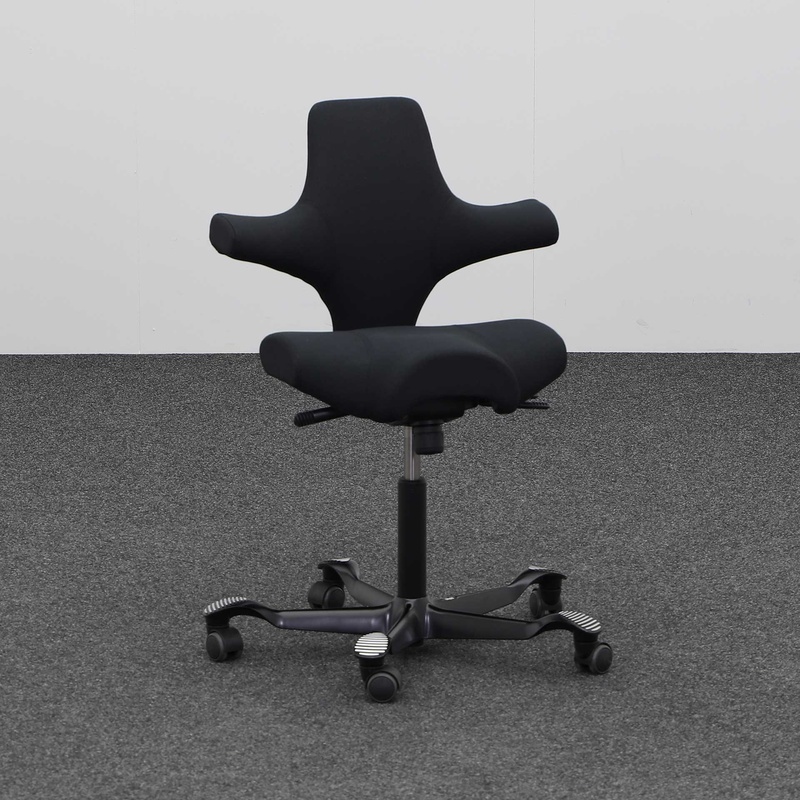 Image of Office swivel chairs HAG Capisco 8106 without armrests, Black, Good, Ergonomic chair - ideal for flexible working