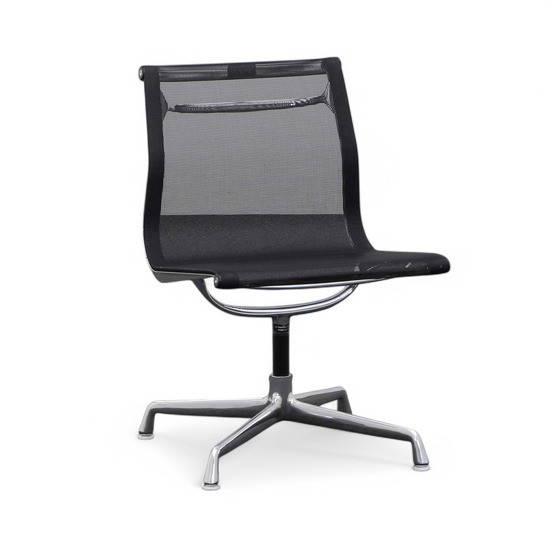 Image of Vitra Aluminum Chair EA 108 Mesh Black without armrests, Good - Robust & stylish