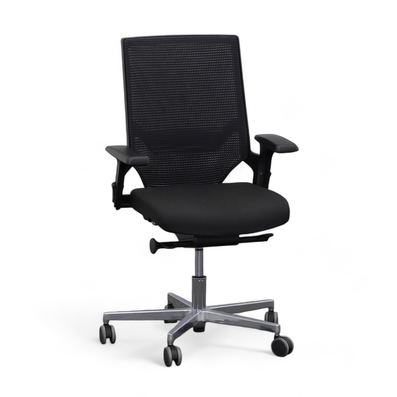 Image of Office swivel chairs Chairzone Self One Pro with 1D armrests, Black, Very good, Ergonomic chair - ideal for flexible working