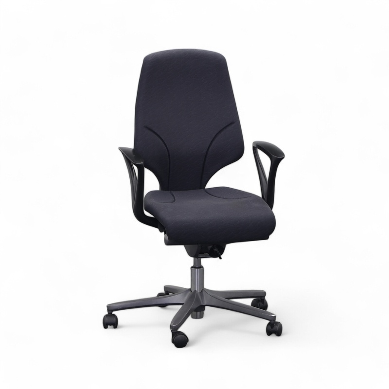 Image of Office swivel chairs Giroflex 64 with fixed armrests, Anthracite, Normal used, Ergonomic chair - ideal for flexible working