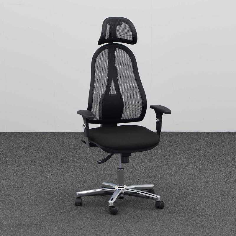 Image of Topstar High Life 2.0 office chair with 1D armrests, Black, Good, Ergonomic chair - ideal for flexible working