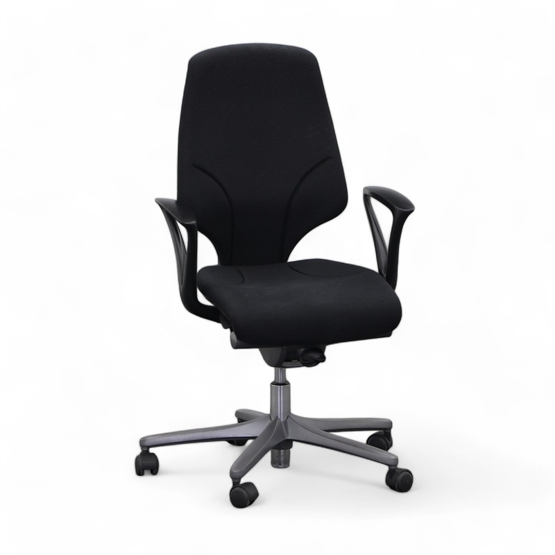 Image of Giroflex 64 office chair - Patterned with fixed armrests, Black, Normal used, Ergonomic chair - ideal for flexible working