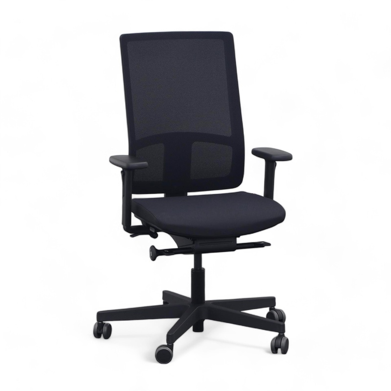 Image of Office chair SitagPoint Tec 2 Mesh with 2D armrests, Black, Good, Ergonomic chair - ideal for flexible working