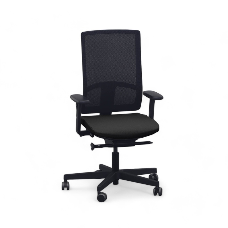 Image of Office chair SitagPoint Tec 2 Mesh with 2D armrests, Black, Very good, Ergonomic chair - ideal for flexible working