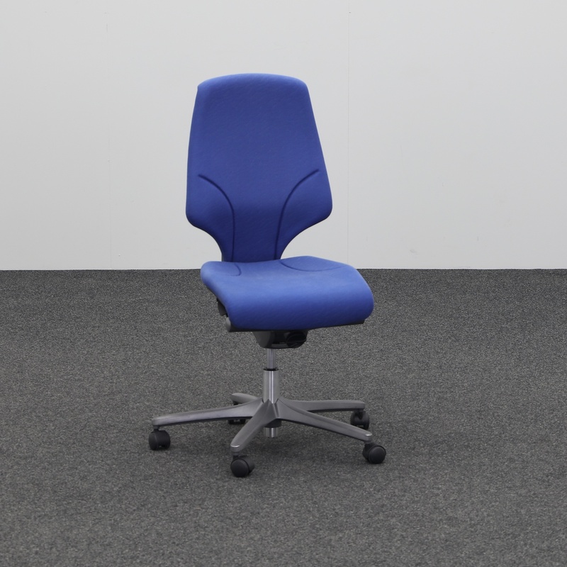 Image of Office swivel chairs Giroflex 64 without armrests, Blue, Normal used, Ergonomic chair - ideal for flexible working